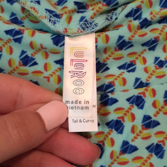 LuLaRoe TC leggings teal/blue - Picture 4 of 4